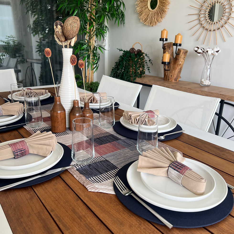 Küçük resim: Kilim Desen Peçete Halkalı Takım