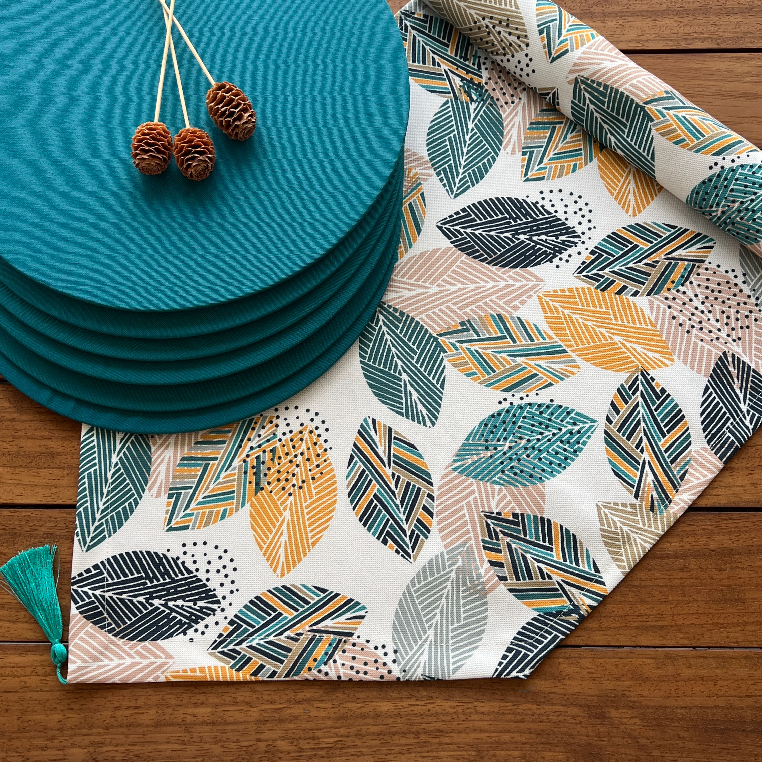 Soft Yapraklar Desen Takım