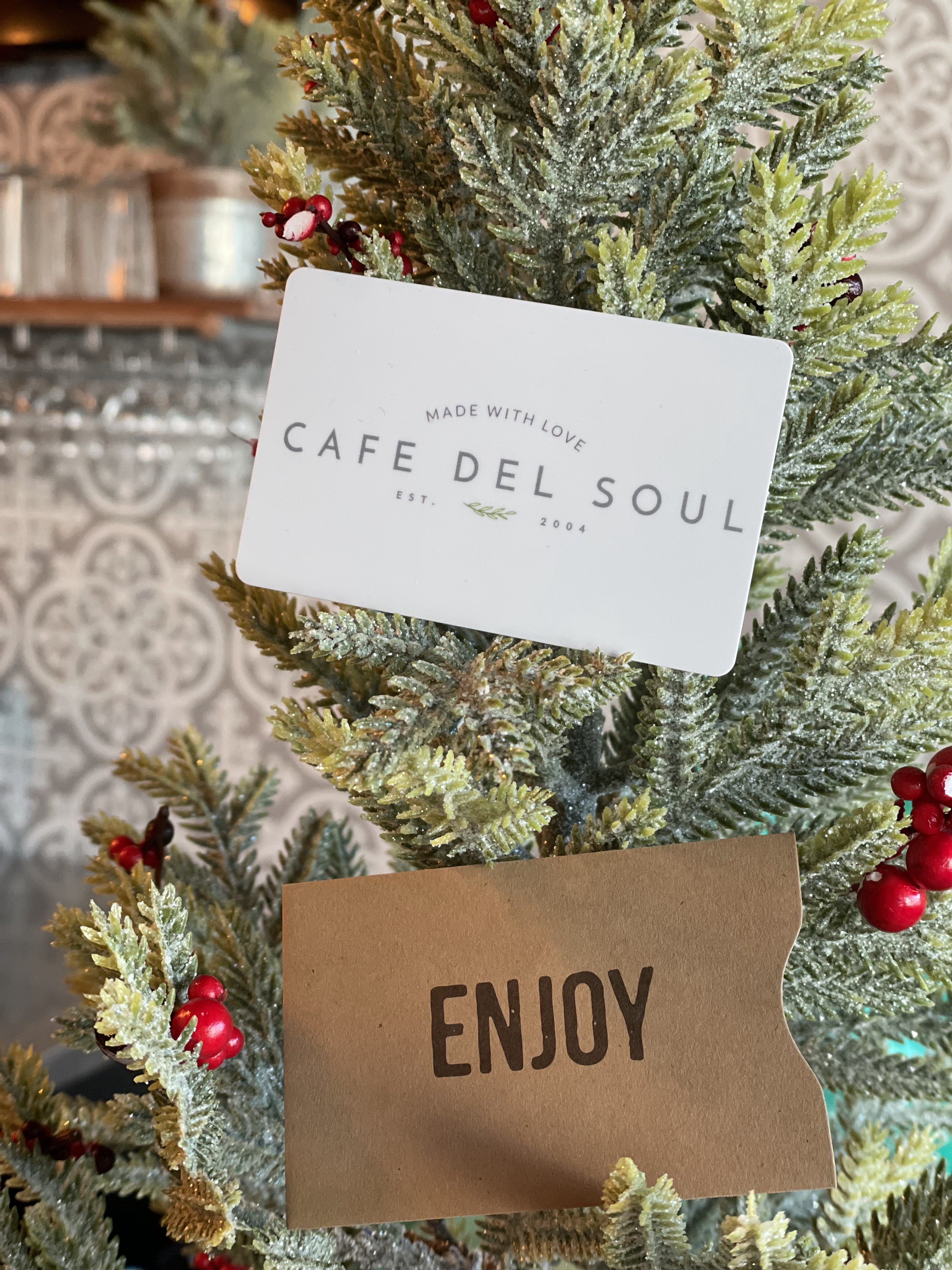 Photo of our gift card