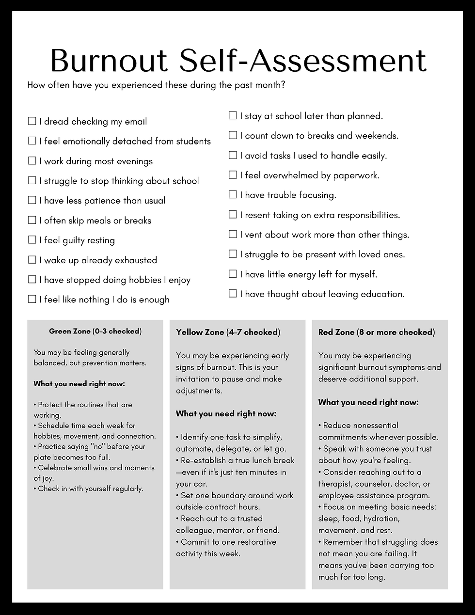Thumbnail: Burnout Prevention Reflection Guide