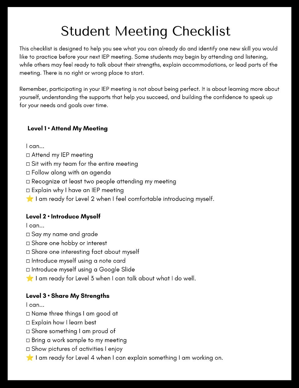 Thumbnail: Student-Led IEP Starter Kit (FREE)