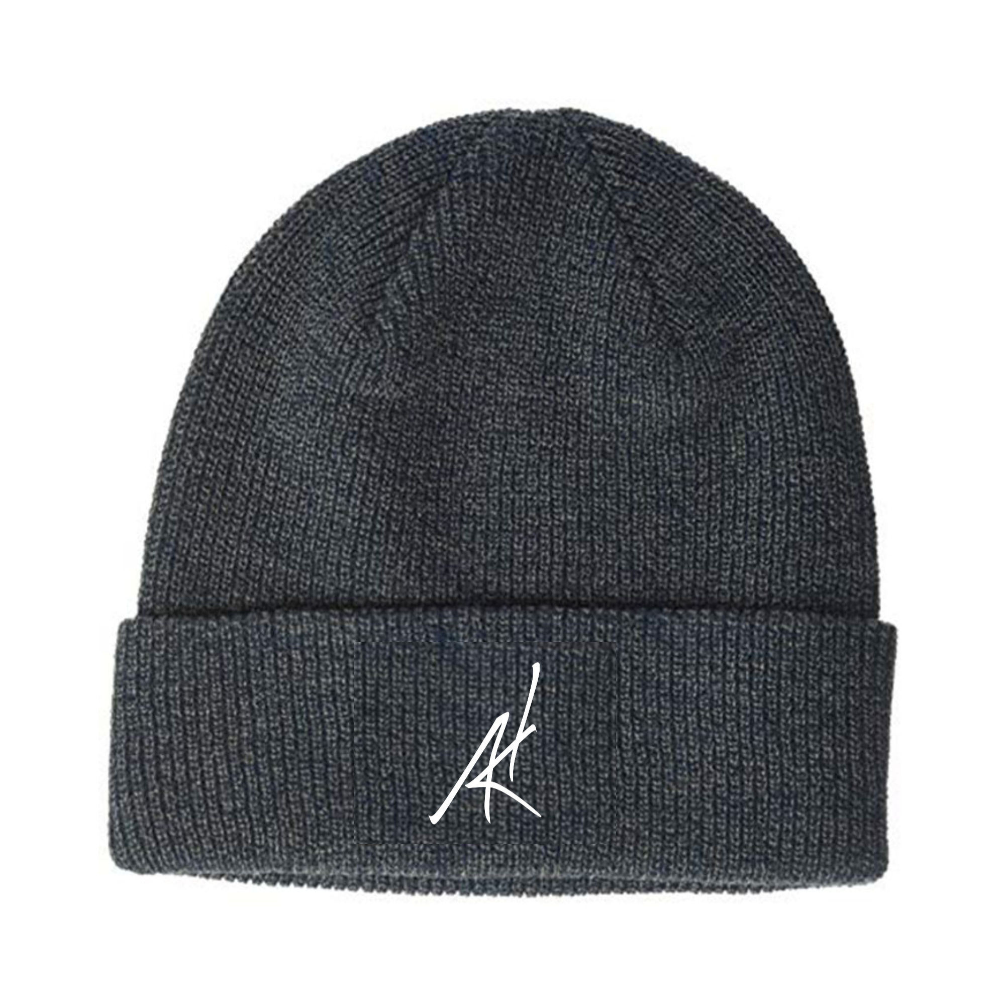 Grey Wool Blend Beanie