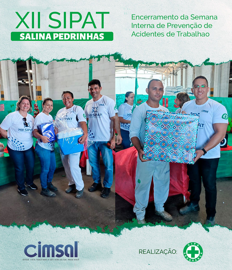 Encerramento da XII SIPAT na Salina Pedrinhas: Comprometimento e Aprendizado em Foco