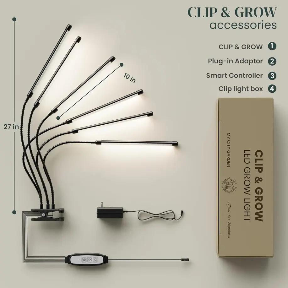Thumbnail: Clip & Grow, Led Grow Lights For Seeds and Plants - 6 Head
