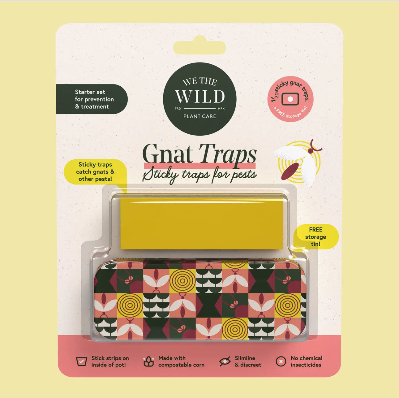 Gnat Sticky Traps with Tin Box 20 Pk