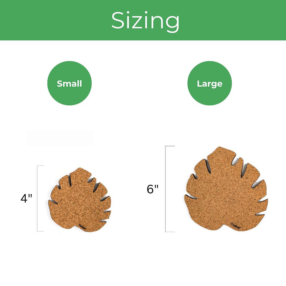 Thumbnail: Kostr™ - Monstera Leaf-Shaped Cork Plant Pot Coaster
