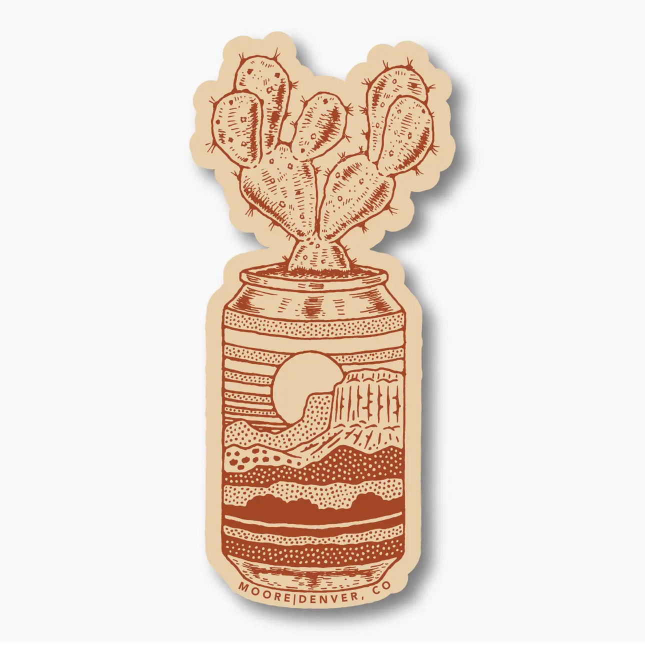 Cactus Can Sticker