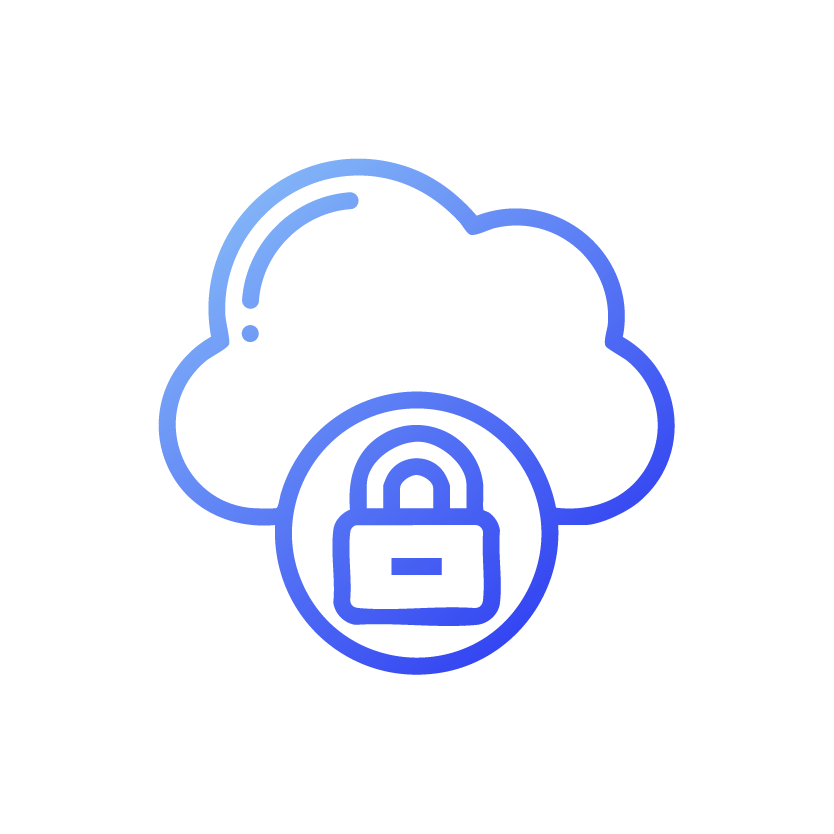 Nube con candado, uso limitado y restringido del volumen de datos disponible.