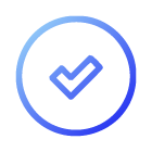 Símbolo de aprobación, conformidad o cumplimiento satisfactorio.