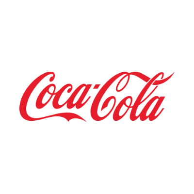 The logo of Coca-Cola Company