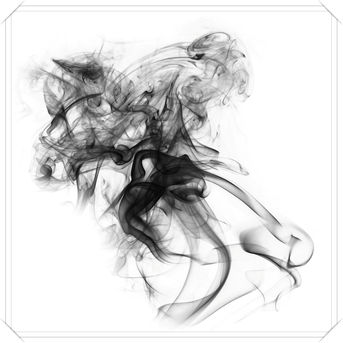 Foto: Schwarzer Rauch auf weißem Hintergrund.
Bildgröße: 7000 x 7000 px