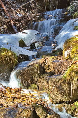 Foto | Bild: Kleines, fließendes Gebirgsgewässer.
Format: JPG | 3456 x 5184 px