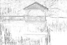 Foto | Bild: Line Drawing - Haus am See.
Format: JPG | 4903 x 3269 px