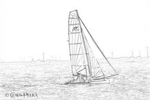 Foto | Bild: Line Drawing - Segelboot.
Format: JPG | 6588 x 4392 px