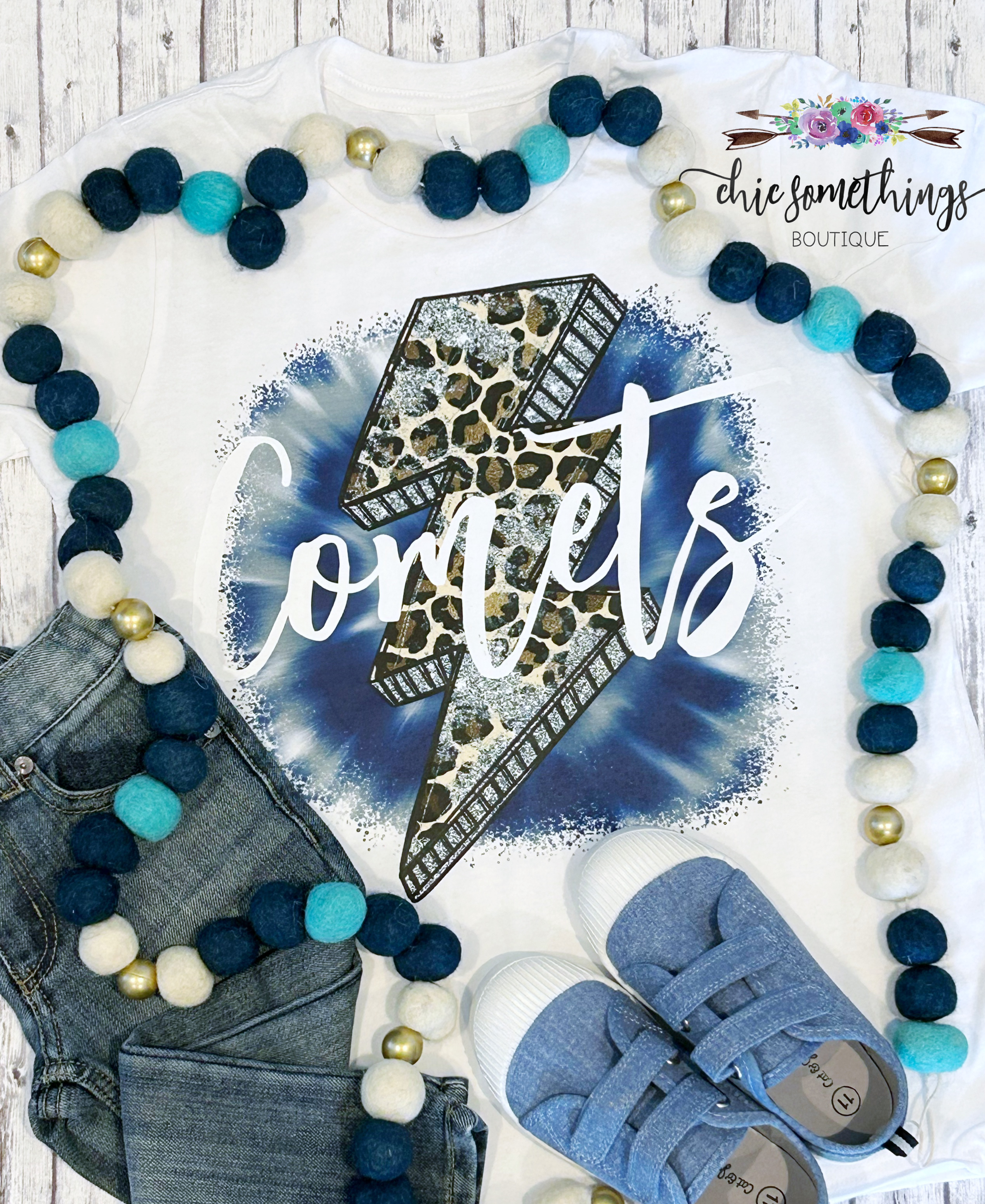 Comets Leopard Lightening Shirt, Sweatshirt, Hoodie