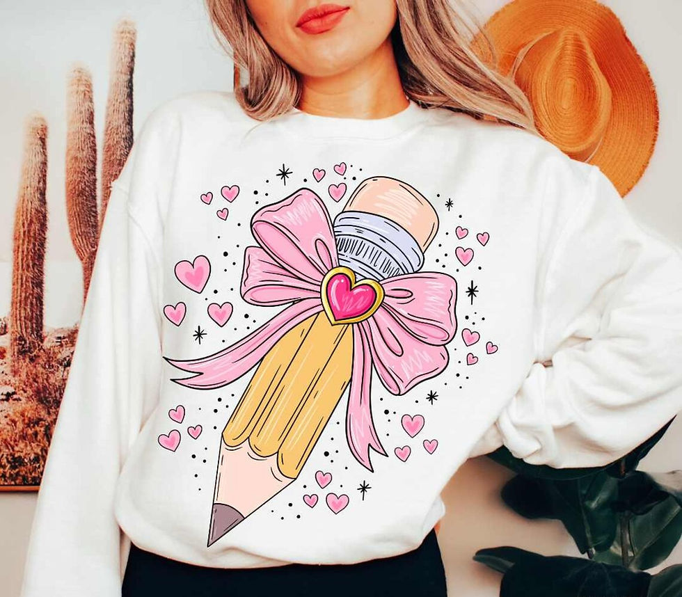 Valentine Teacher Pencil Shirt, Sweatshirt