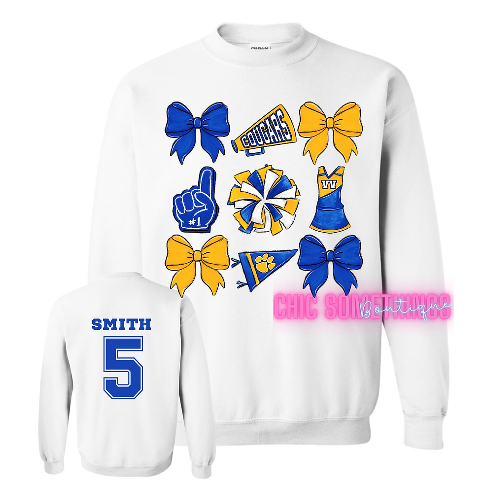 Valley View Cougars Cheer Shirt, Long Sleeve, Sweatshirt or Hoodie