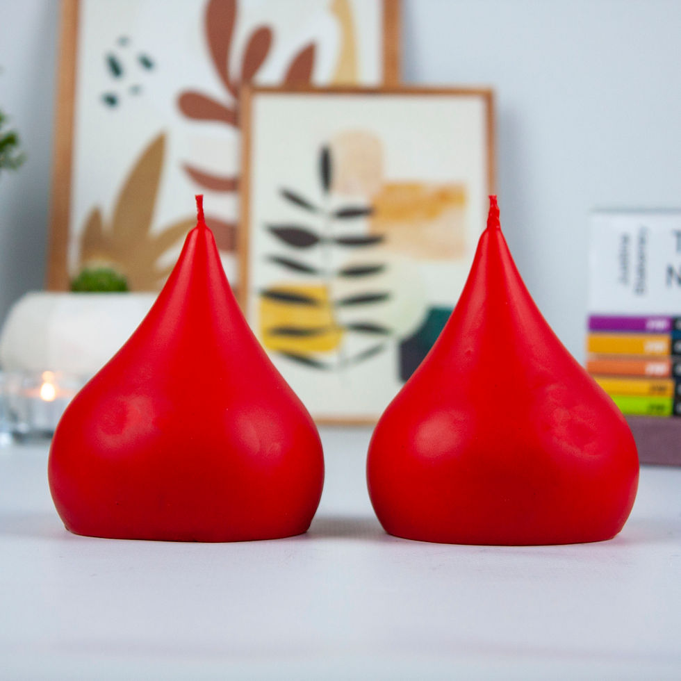 Dekoratif Armut 2'li Mum Seti