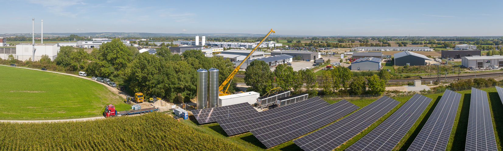 Drohnenaufnahme Wärmepumpe Mertingen