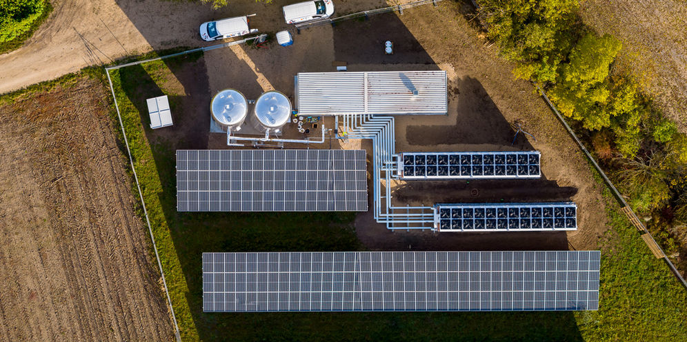 Drohnenaufnahme Wärmepumpe Mertingen
