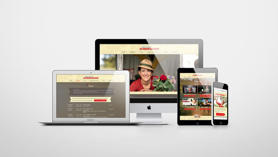 Webdesign für Kabarettistin Martina Schwarzmann