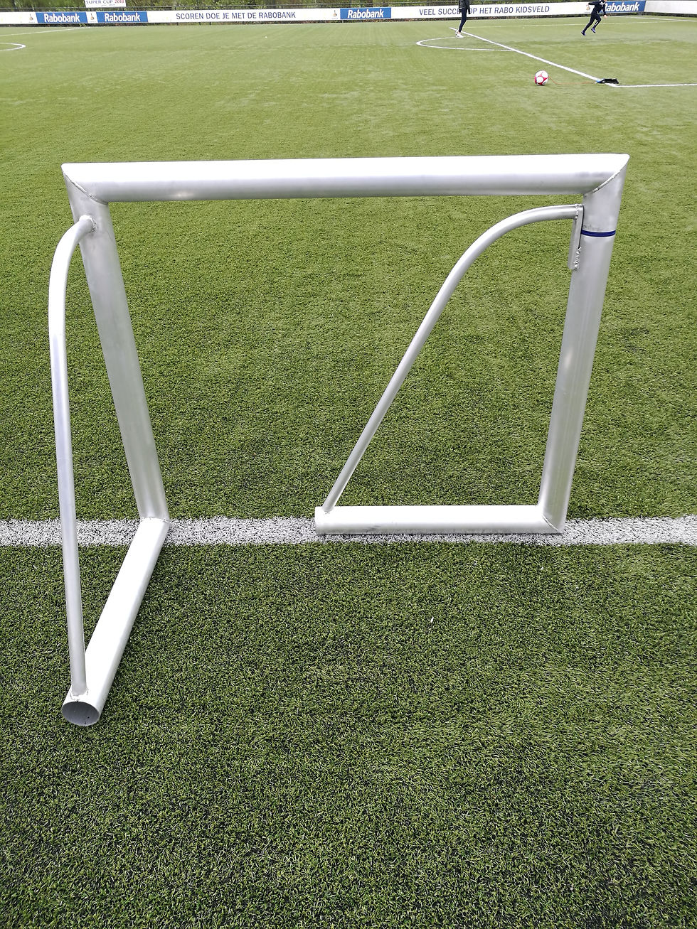 Thumbnail: S&S Sportequipment opvouwbaar aluminium doel 3.00 x 1.00 meter compleet