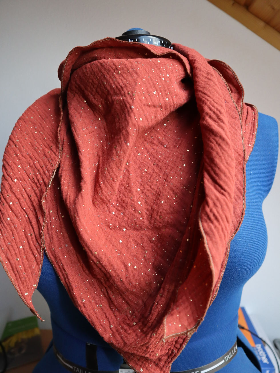 Miniaturbild: Dreieckstuch Musselin XXL