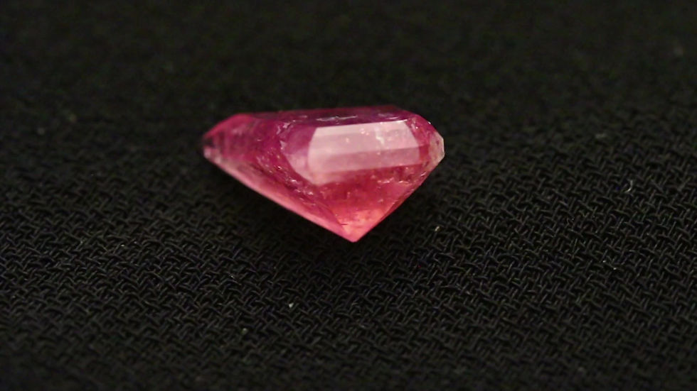 Thumbnail: Pezzottaite 3.575 carat Fancy Kite faceted by Brett Kosnar