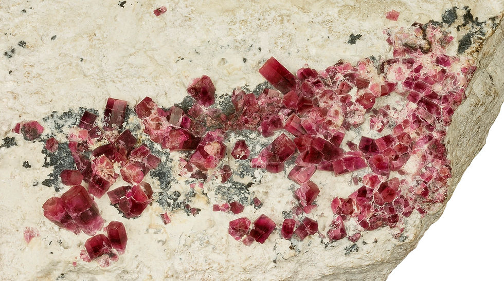 Thumbnail: HUGE Red Beryl Druzy Cabinet Specimen with 50+ Crystals