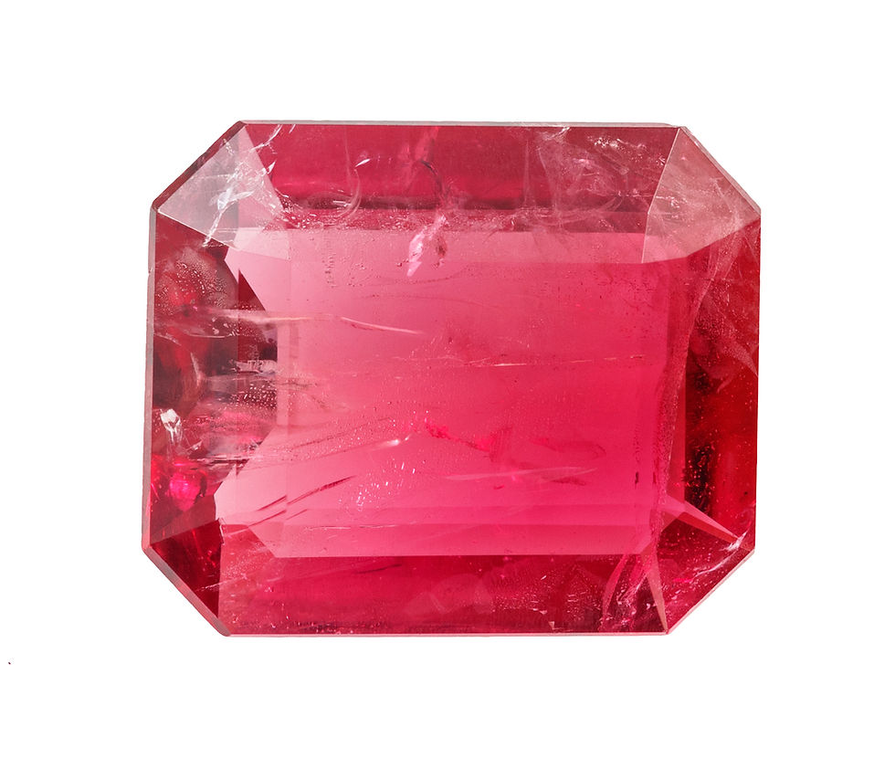 Thumbnail: GIA Certified Red Emerald (beryl) 0.99 carat Emerald Cut Gemstone