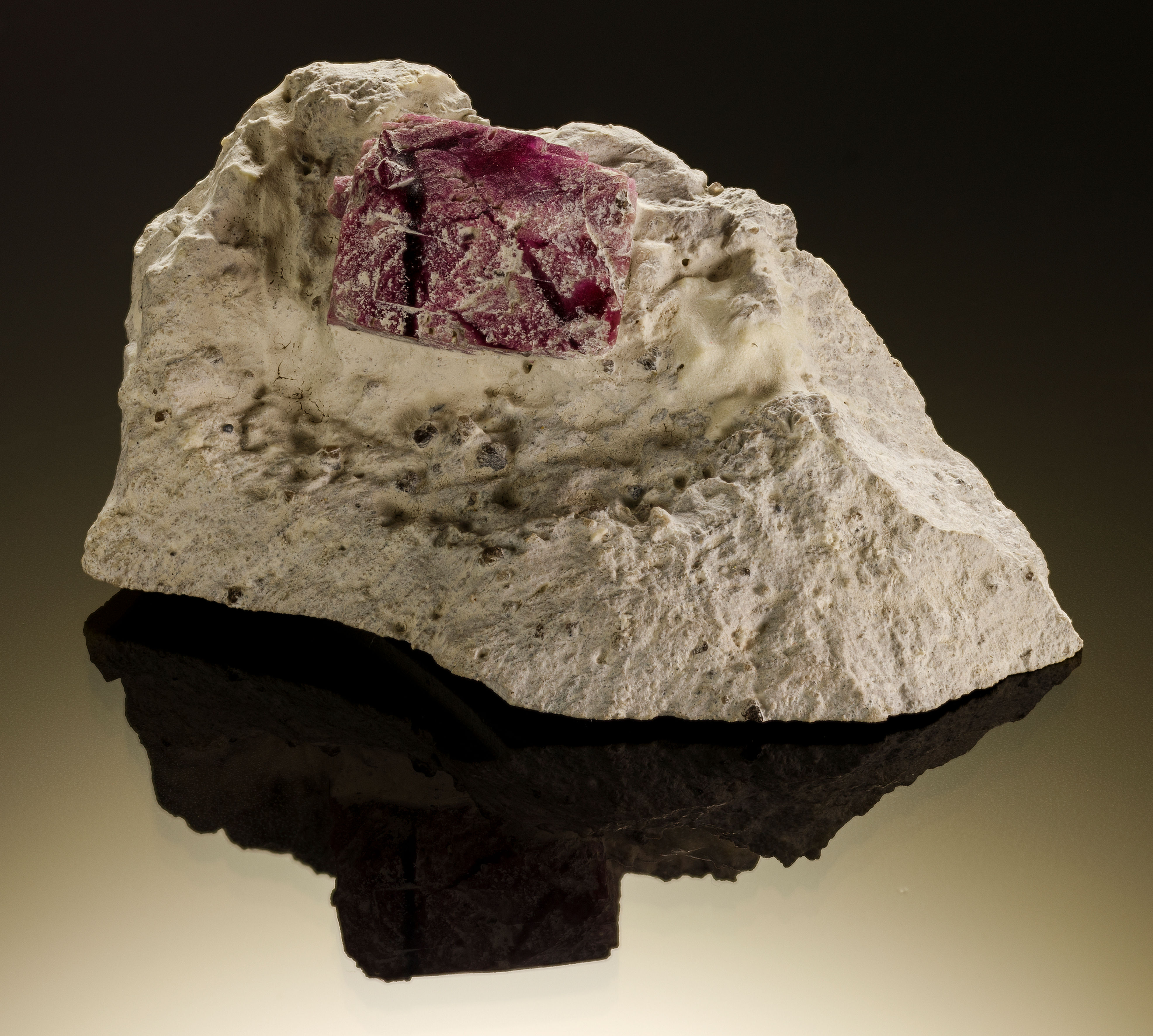 HUGE Cabochon-Grade Red Beryl on Matrix "The Nest"