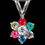 Thumbnail: Rainbow Beryl Flower Pendant in 18K White Gold