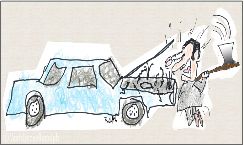 mad at car cartoon destroy engine markrudolph.net