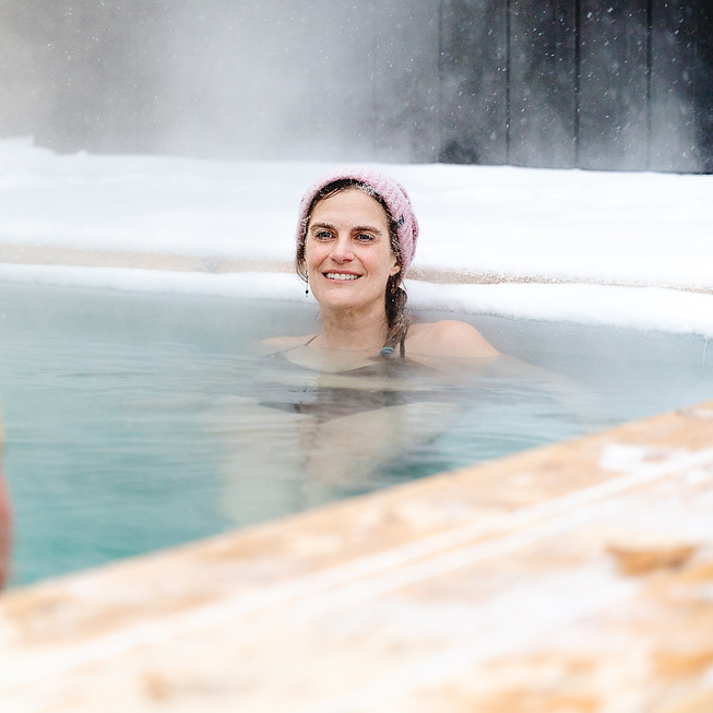 Activité extérieure spa hiver