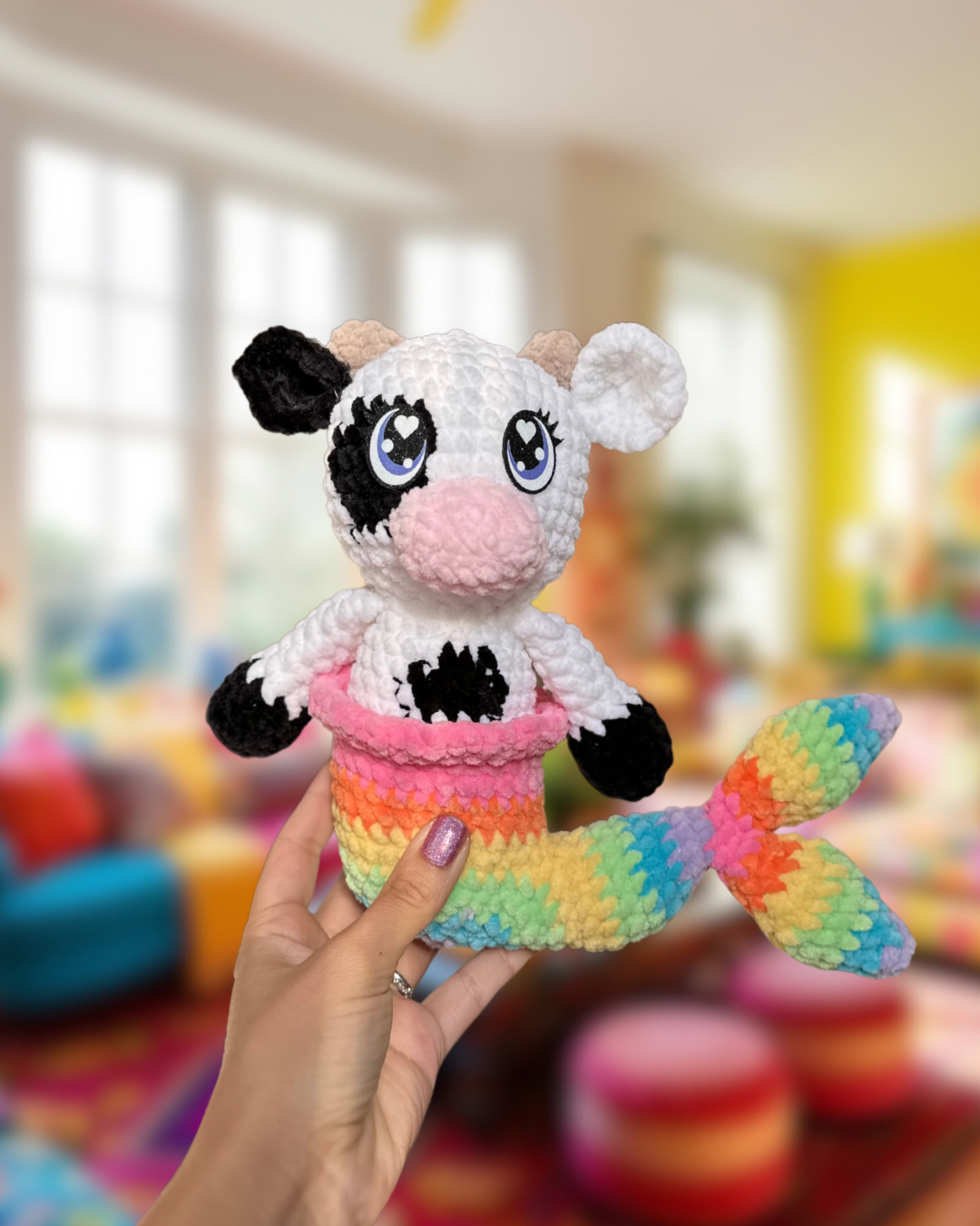 Mermaid Cow - Rainbow