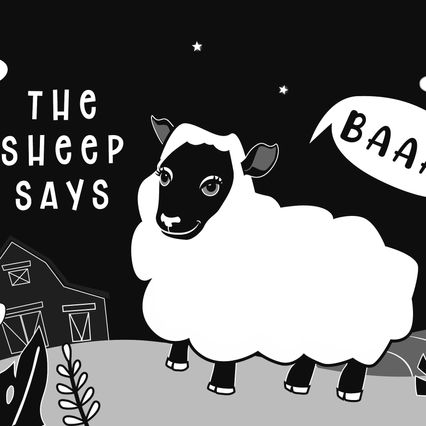 The Sheep Says Baaa Digital Illustration by Jennifer Brindle
