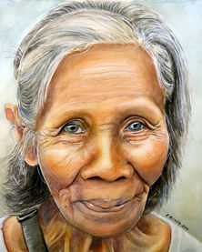 Market Lady painting by Jennifer Brindle