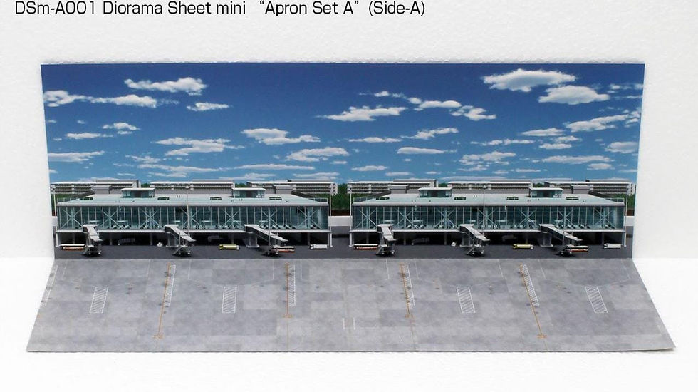 HAKONIWAGIKEN DIORAMA SHEET MINI W TARMAC SET(AIRPOR/AIR CORPS HANGAR) DSMW-A001