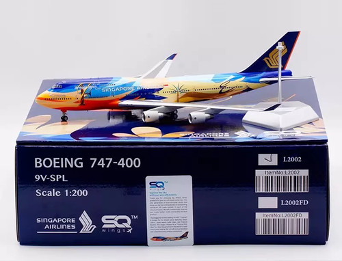 SQ WINGS SINGAPORE AIRLINES BOEING 747-400 9V-SPL 