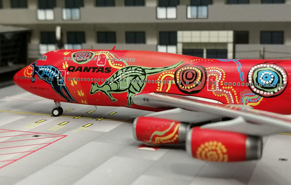 JC WINGS QANTAS BOEING 747-400 WUANALA DREAMING VH-OJB 1/400