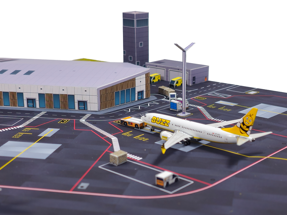 Miniaturebillede: A4 AIRPORT 1/400 DOMESTIC AIRPORT WITH RWY  (A2)  1/400