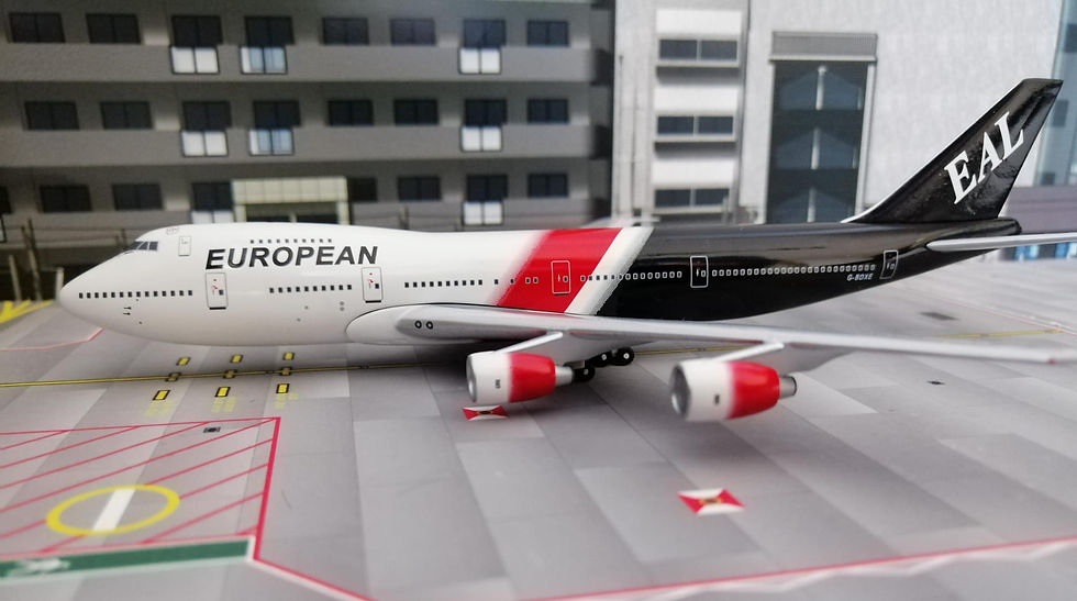 AEROCLASSICS EUROPEAN BOEING B747-200 (RED) G-BDXE 1/400