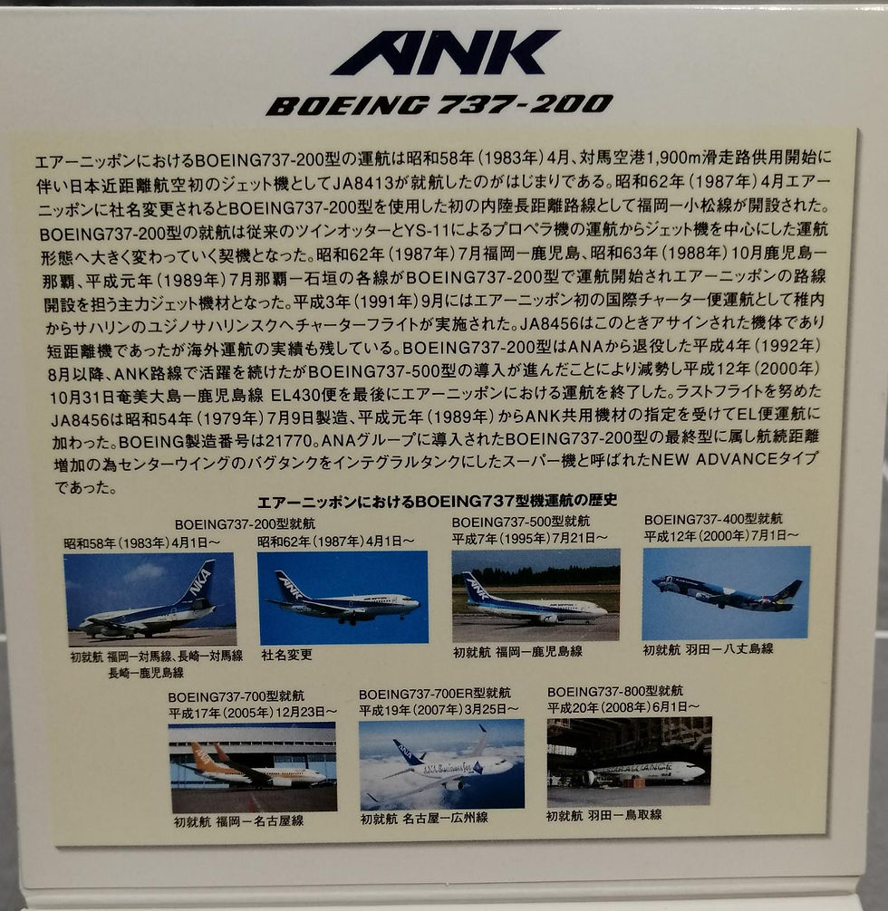 Miniaturebillede: ANK PRECISION MODELS ANK - ALL NIPPON BOEING B737-200 JA8456  1/400