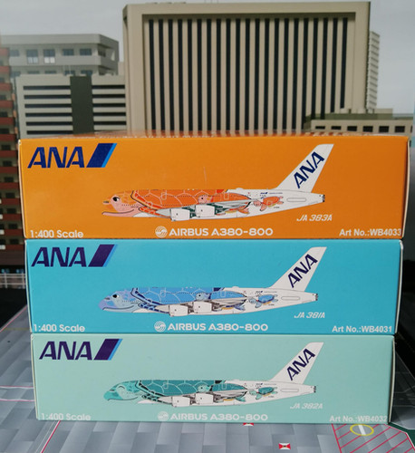 ANA A380(JA381A) JC wings製 1/400 seaさん ANA 1/200 A380 JA381A FLYING