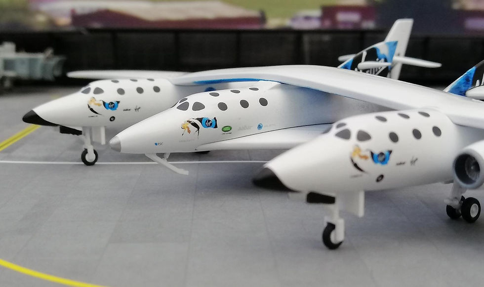 الصورة المصغرة: JC WINGS VIRGIN GALATIC 348 WHITE KNIGHT II "NEW LIVERY 1/200