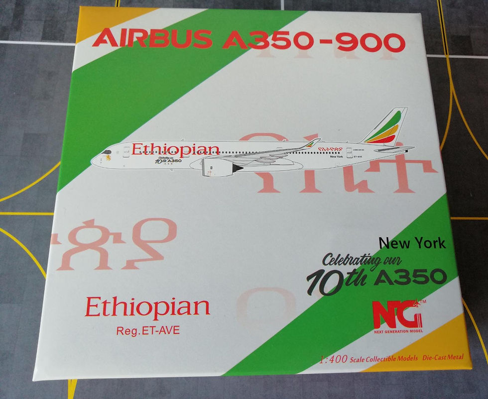 NG MODELS ETHIOPIAN AIRBUS A350-900 ET-AVE  "10TH A350" 1/400