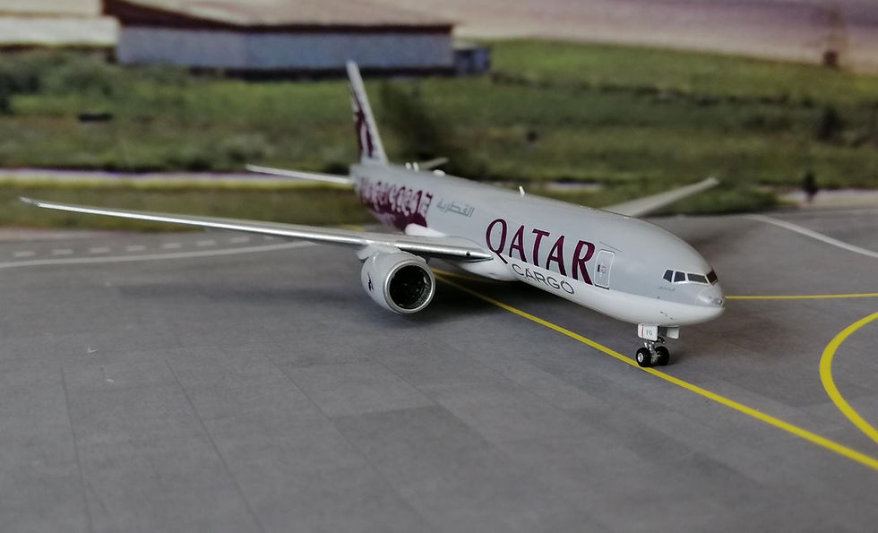 الصورة المصغرة: PHOENIX QATAR AIRWAYS CARGO B777-FDZ A7-BFG "MOVED BY PEOPLE"  1/400