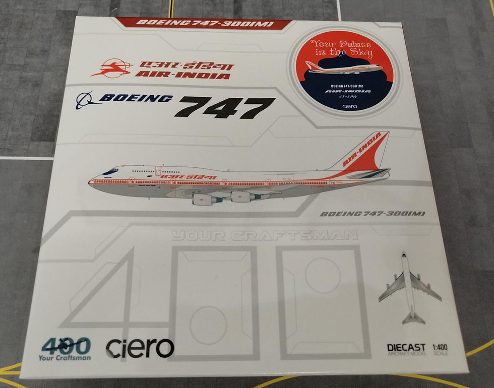 Thumbnail: BIGBIRD AIR INDIA BOEING B747-300M VT-EPW WITH CIERO STICKER 1/400