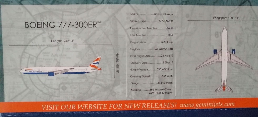 Thumbnail: GEMINI JETS BRITISH AIRWAYS B777-300ER G-STBG 1/400