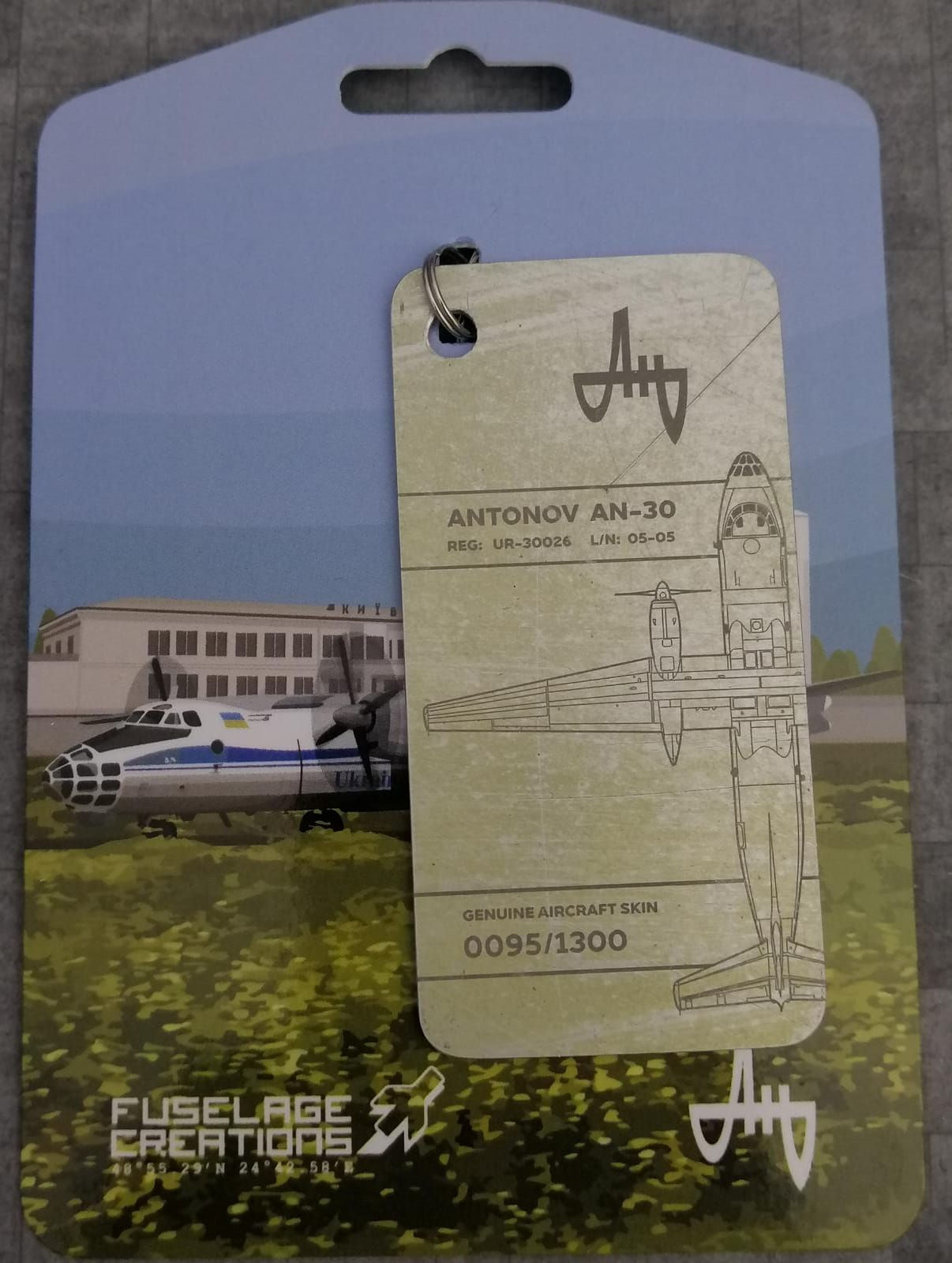 FUSELAGE CREATIONS ANTONOV AN-30 SILVER /GREEN LIMITED EDITION TAGS